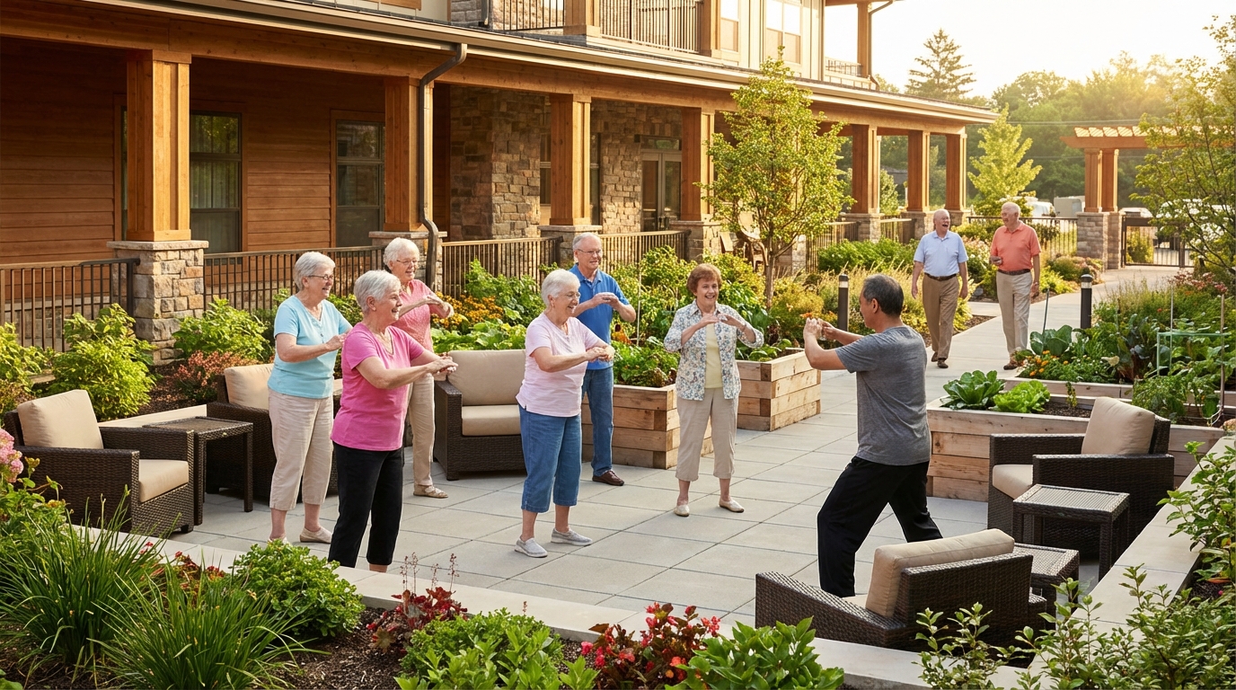 Como a saúde pode ser favorecida em um residencial sênior