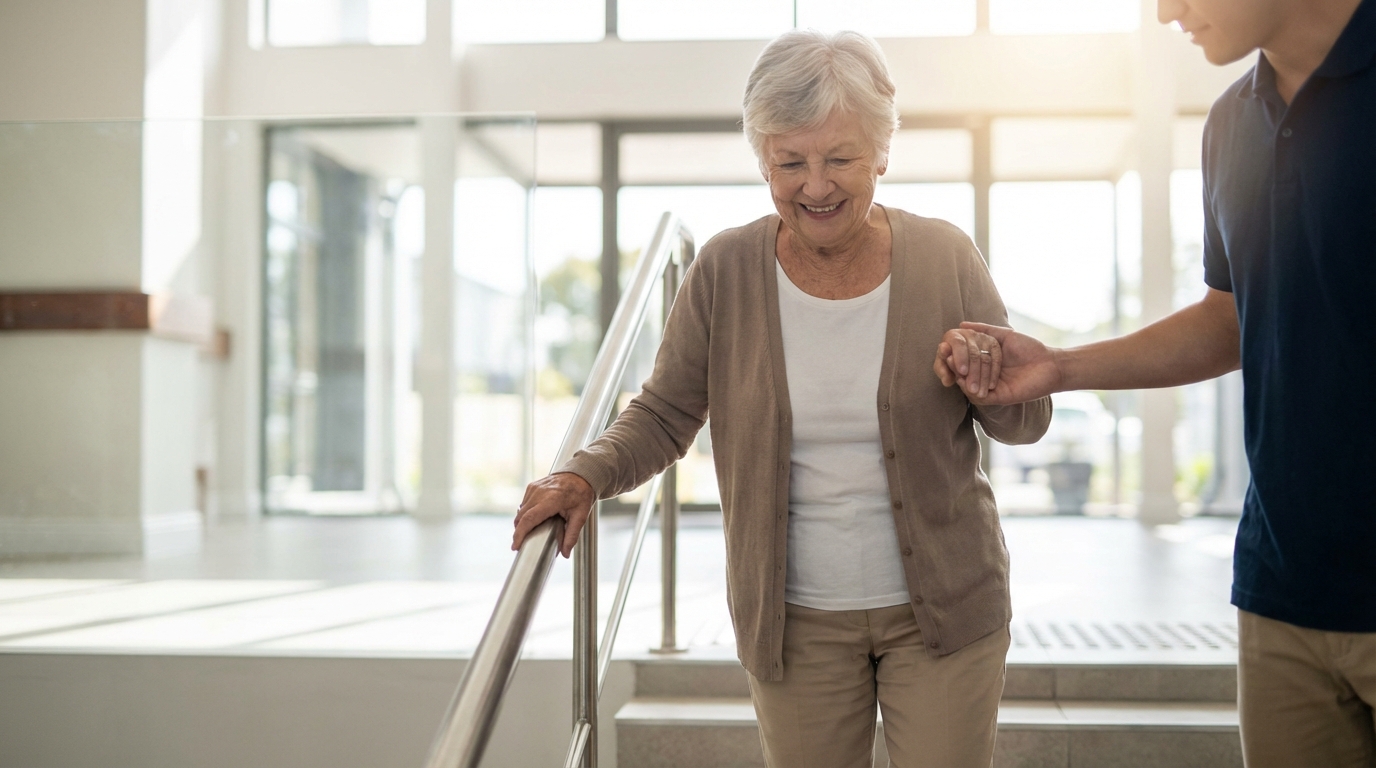 Como evitar acidentes com minha mãe no condomínio?