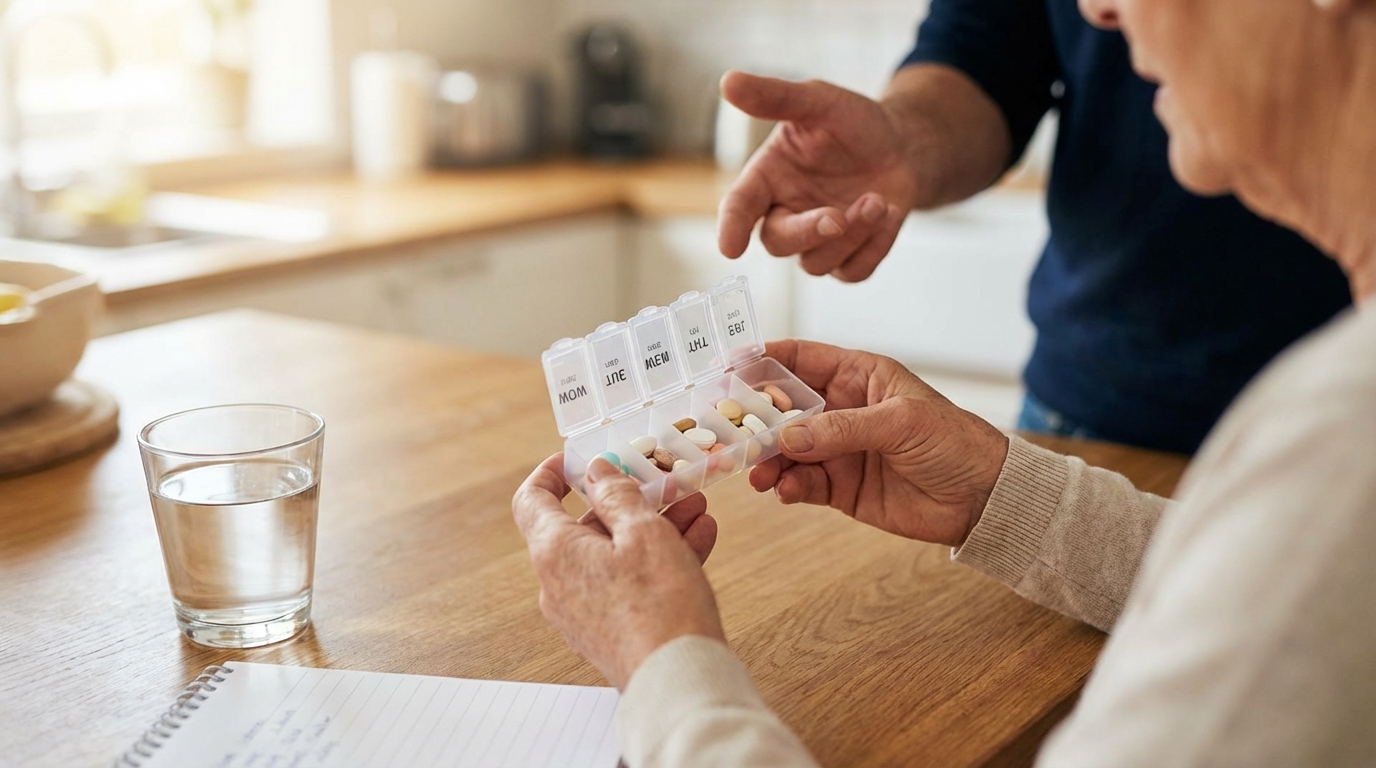 Como garantir que minha mãe tome a medicação correta?