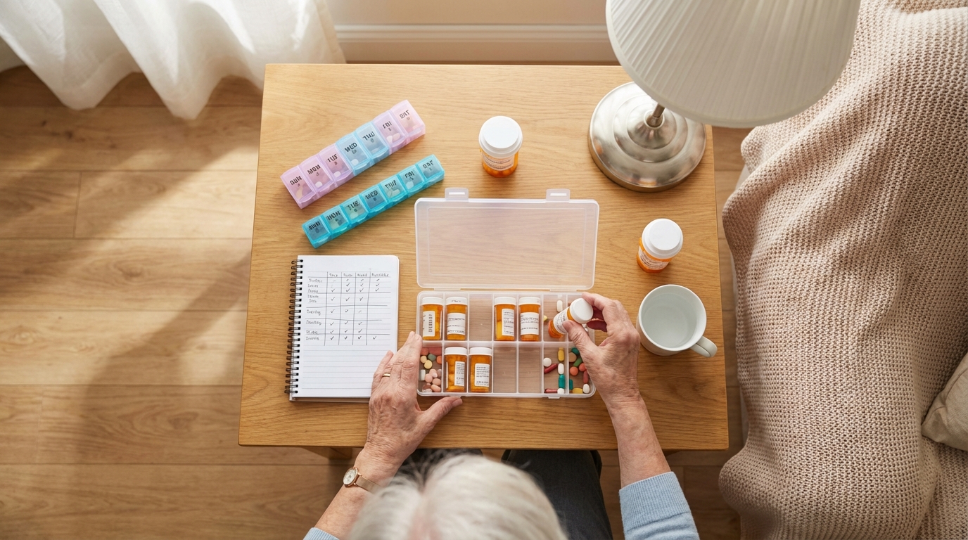 Como organizar os medicamentos do idoso em casa