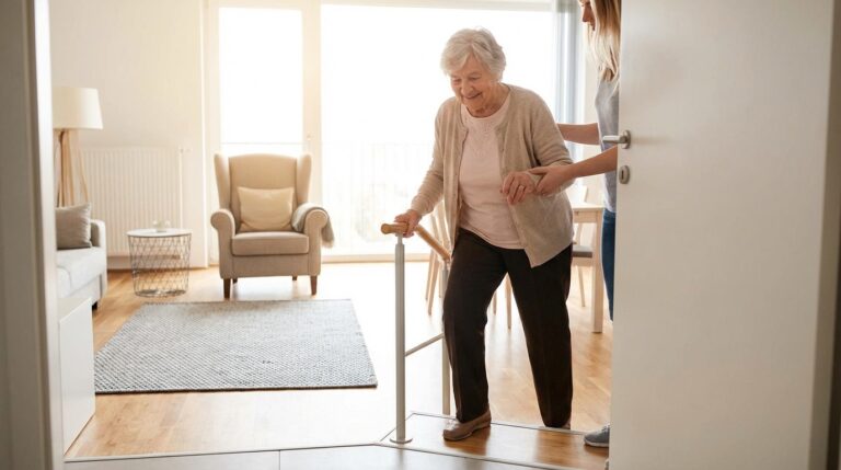 Como prevenir quedas da minha mãe no apartamento?