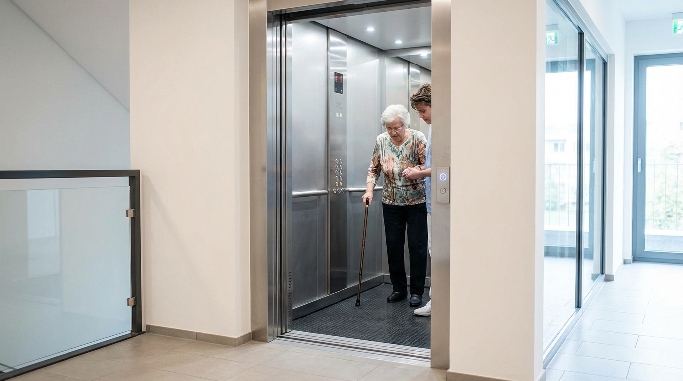 Como prevenir quedas de idosos em elevadores