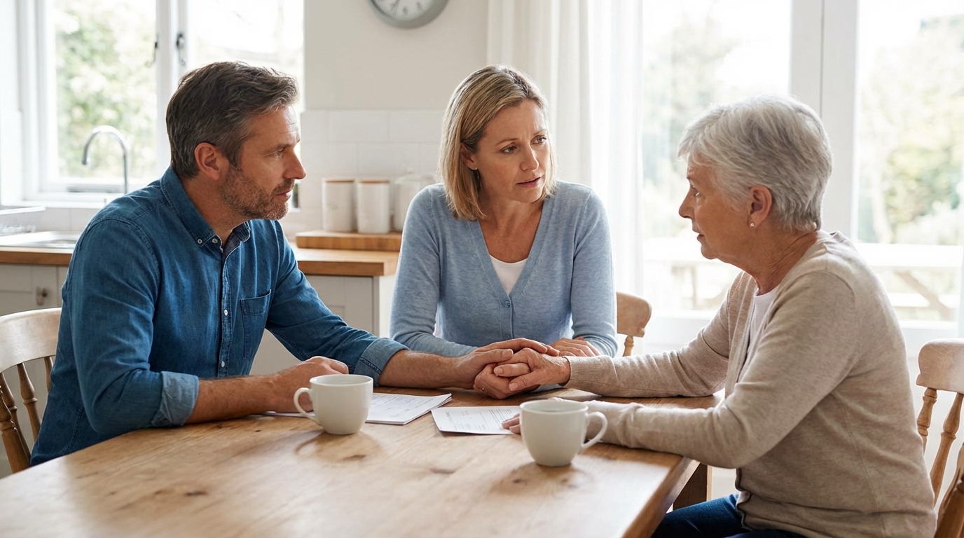 Conversando com a família: preciso de ajuda com minha mãe