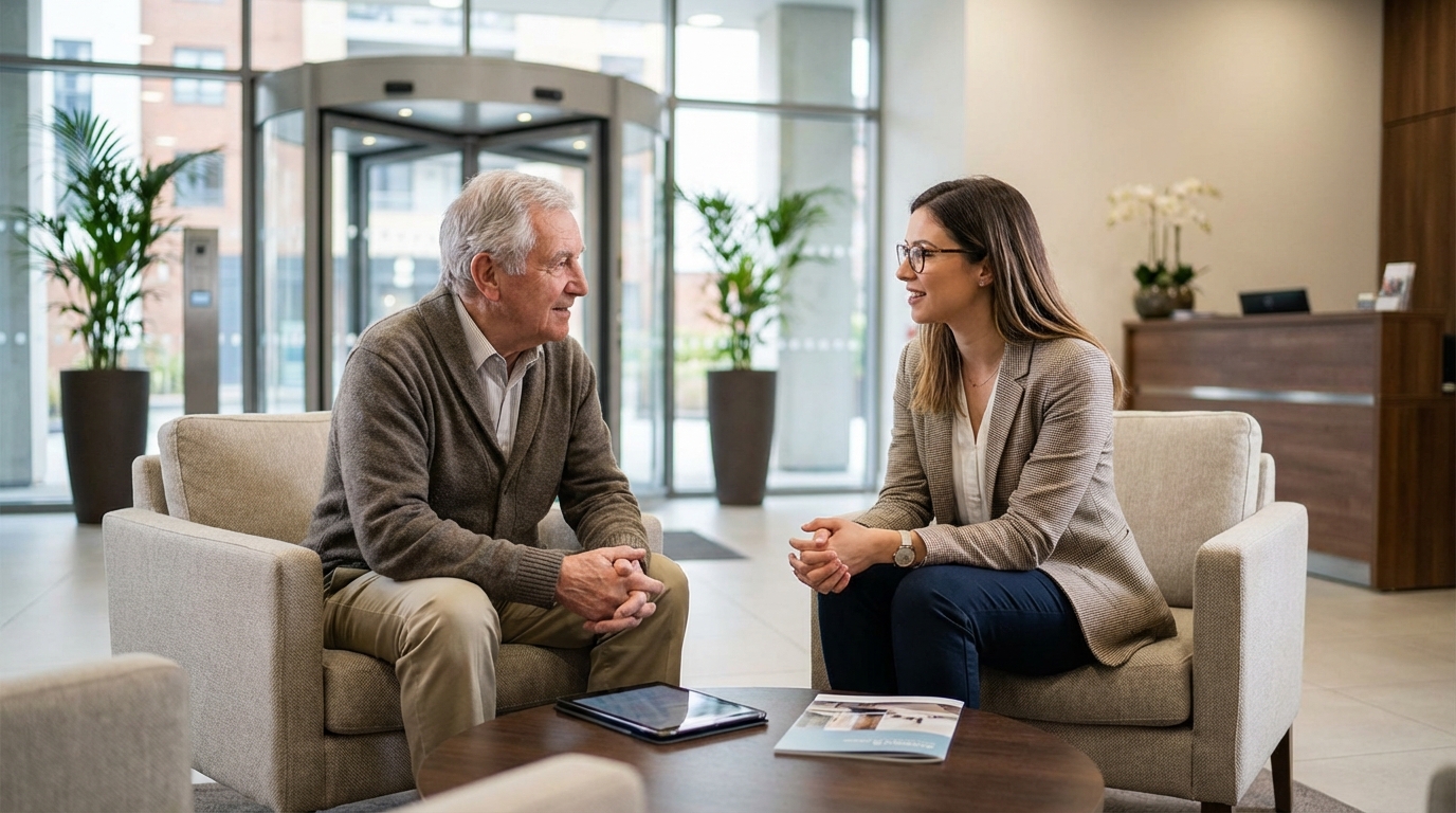 Conversando com o idoso sobre segurança no prédio