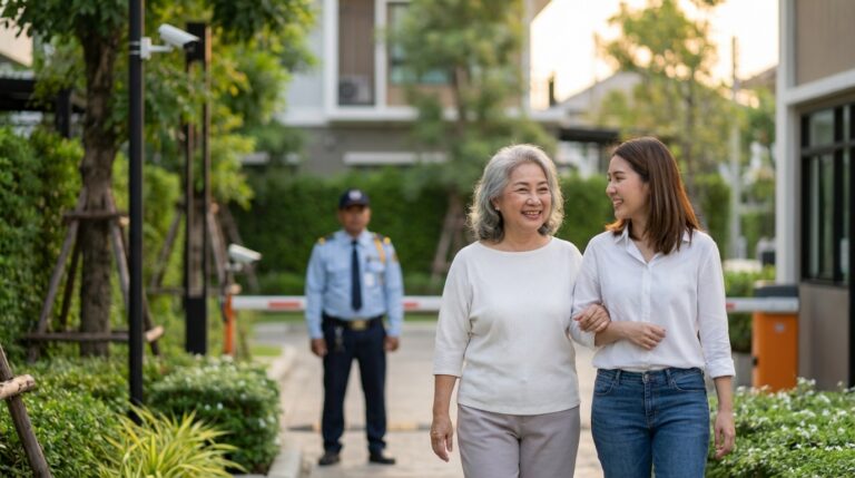 Estratégias para segurança da minha mãe no condomínio