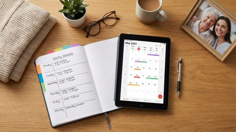 Organização da rotina: cuidando da minha mãe eficientemente