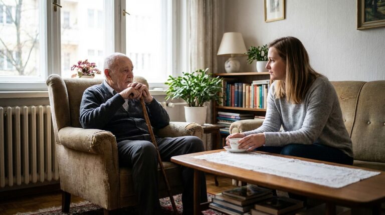 Quando conversar sobre cuidados com o idoso sozinho?