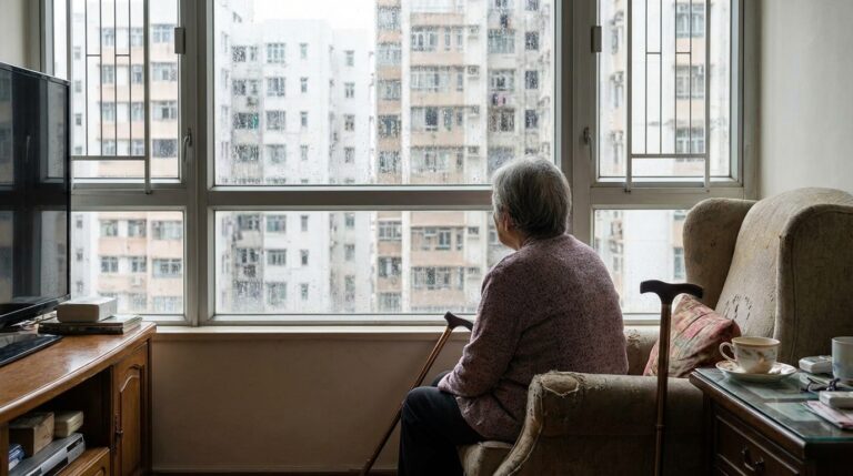 Riscos da vida solitária para idosos em apartamentos