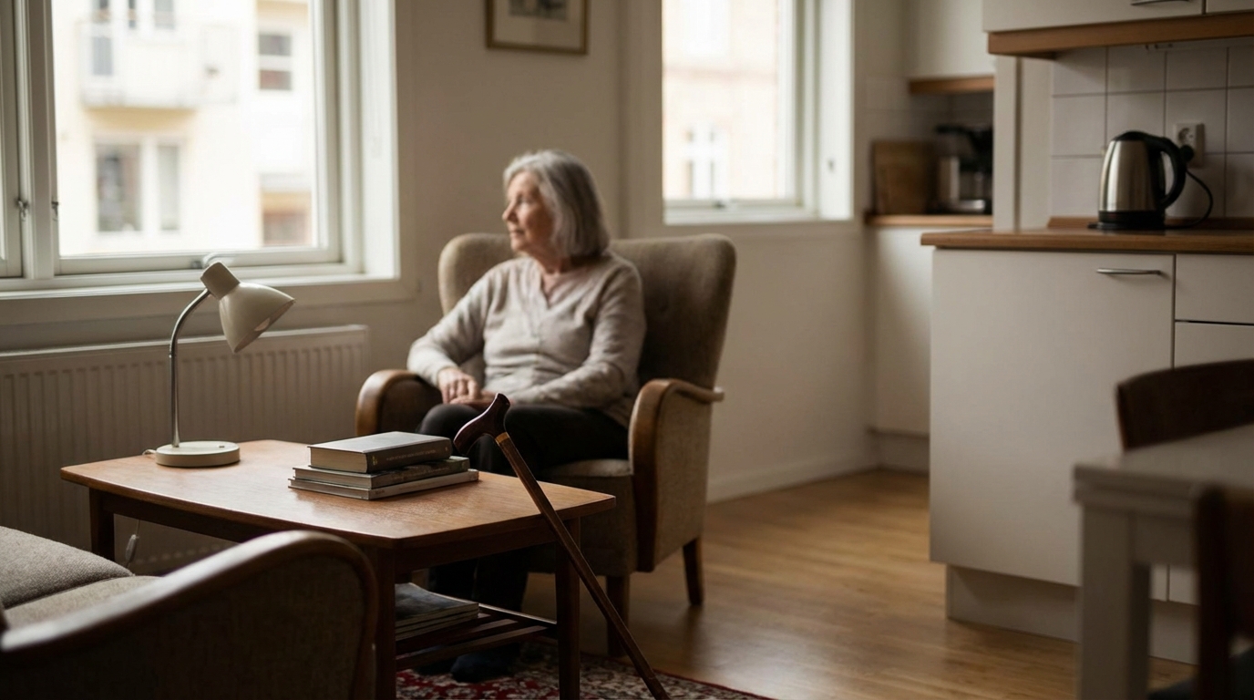 Riscos invisíveis para idosos que vivem sozinhos em apartamentos