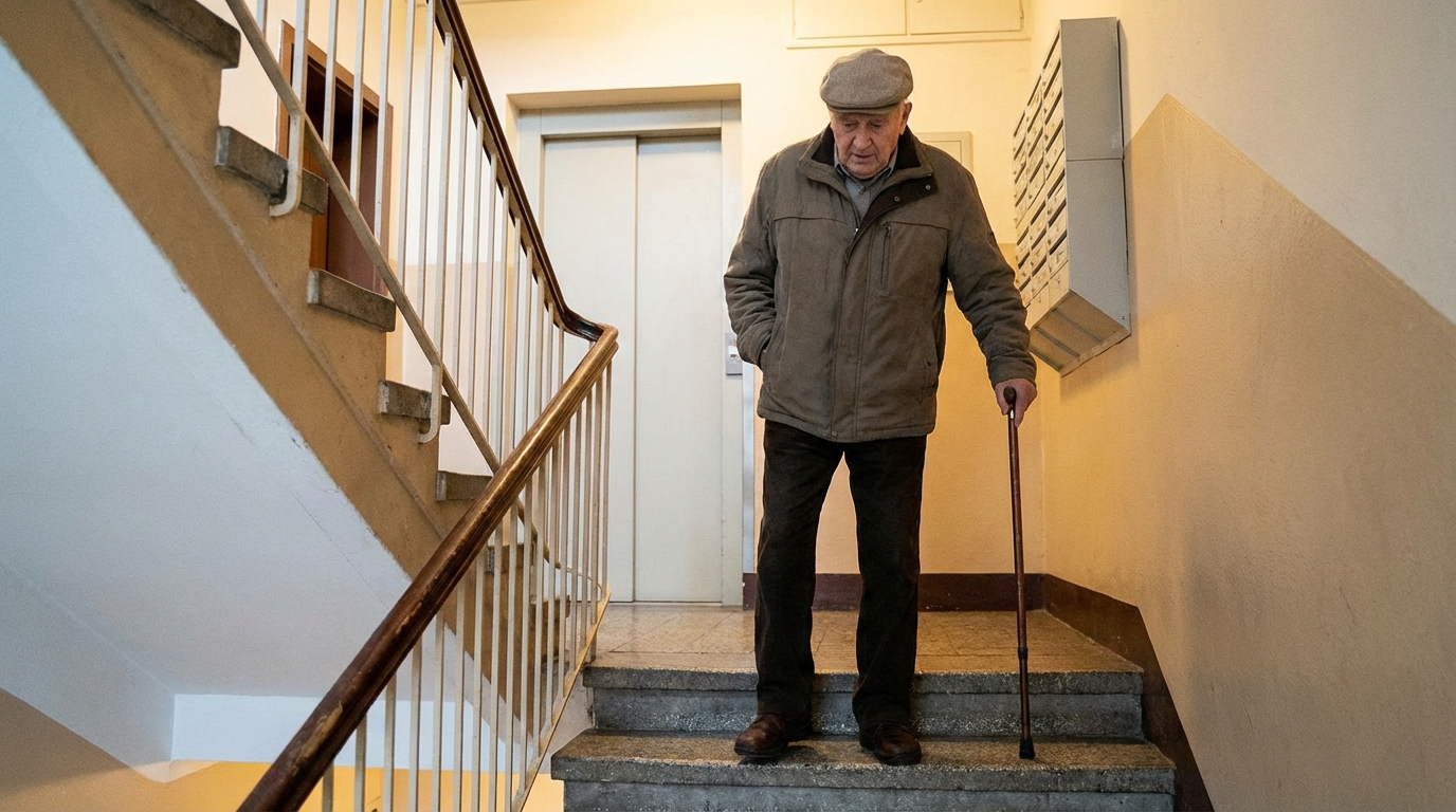 Sinais de que a rotina do seu pai no prédio não é segura