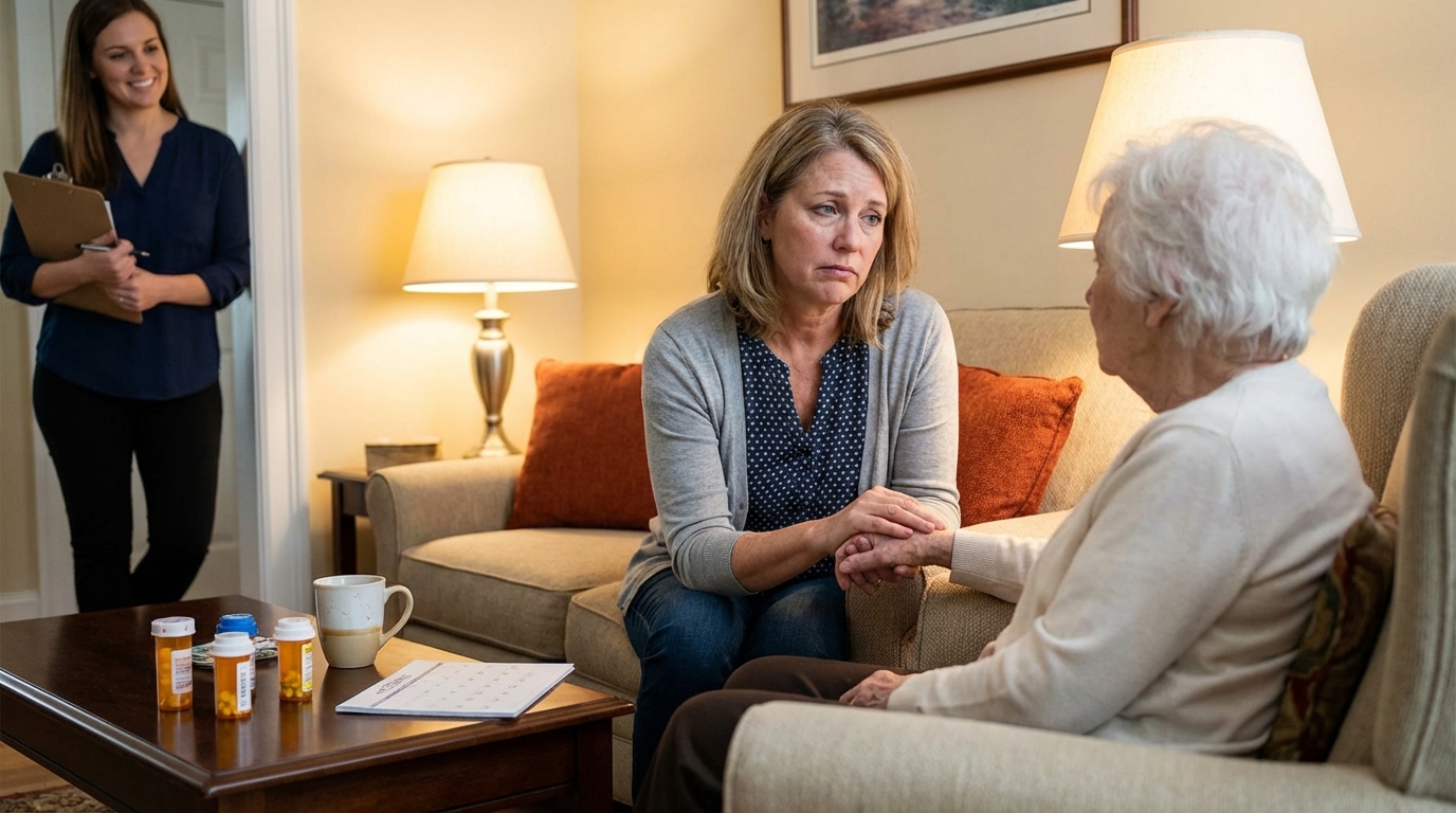 Sinais de que preciso de apoio na rotina com minha mãe