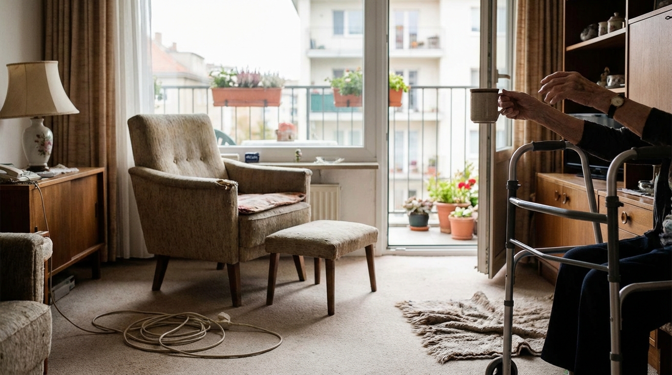 Vida em apartamento: riscos comuns para idosos