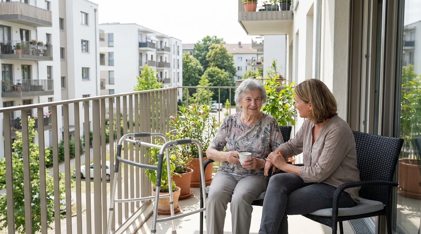 Vida em condomínio: desafios de cuidar da minha mãe idosa