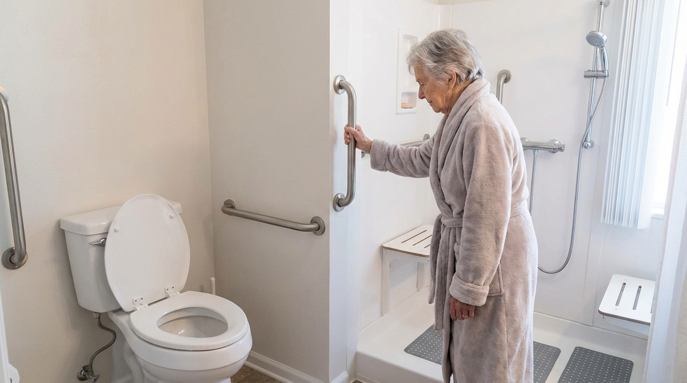 Banheiro seguro para idosos: 7 adaptações essenciais para evitar acidentes
