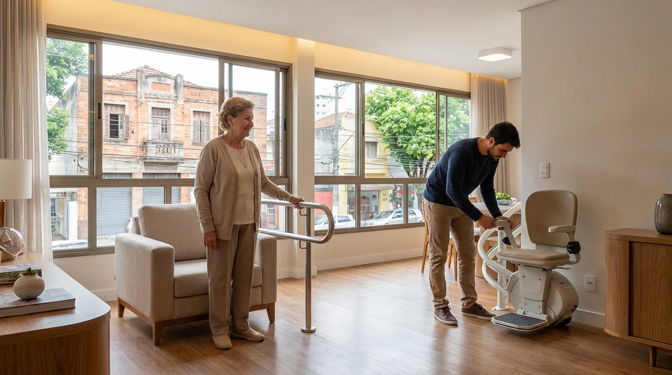 Como adaptar um apartamento para idoso com segurança na região da Mooca