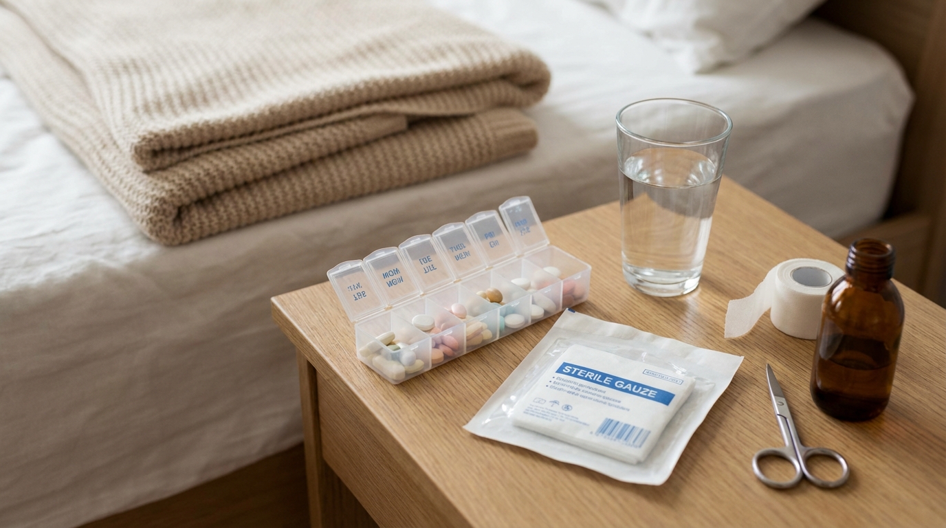 Cuidados pós-hospitalares: o que saber sobre medicação e curativos?