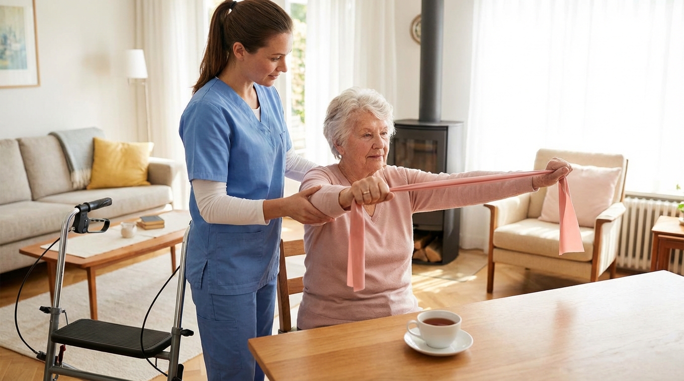 Fisioterapia em casa após alta: a importância da reabilitação para idosos