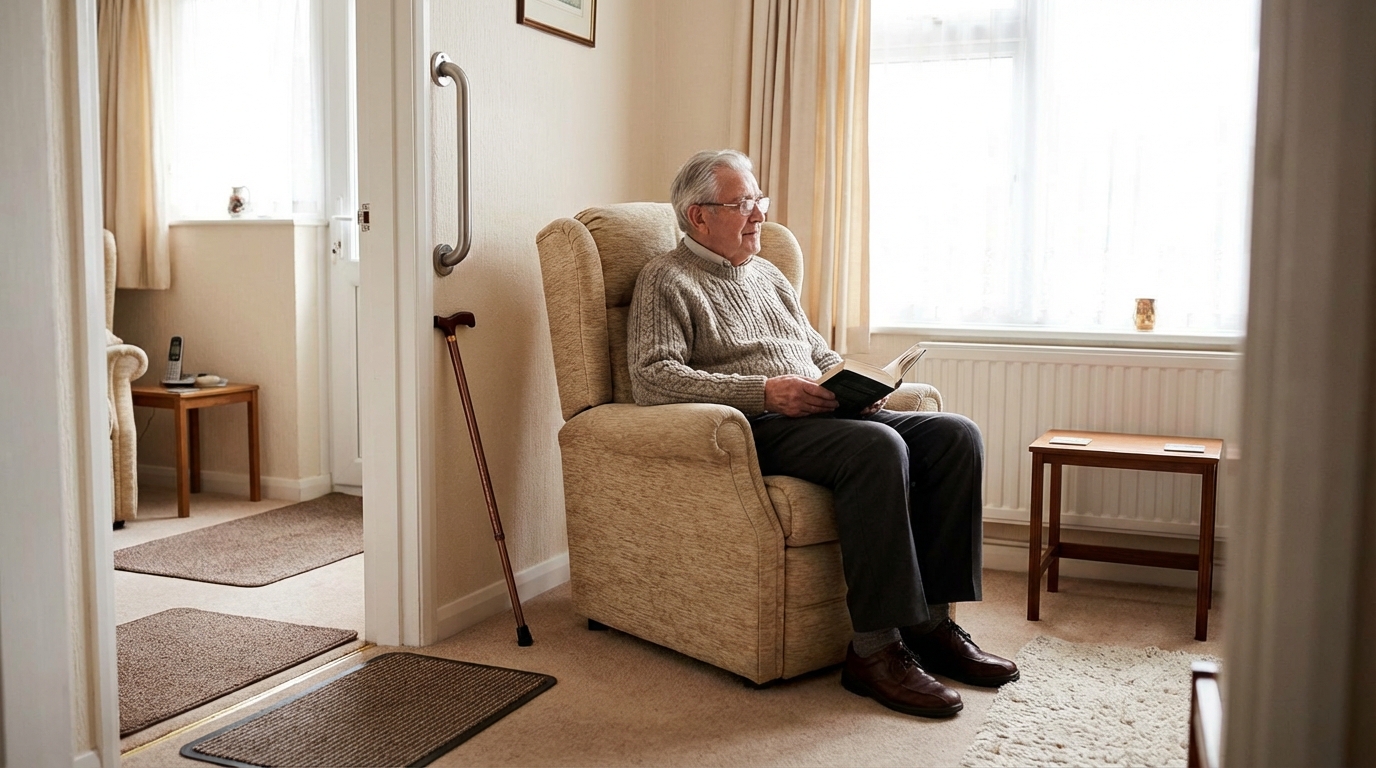 Idoso morando sozinho: como garantir a segurança e evitar quedas em casa?