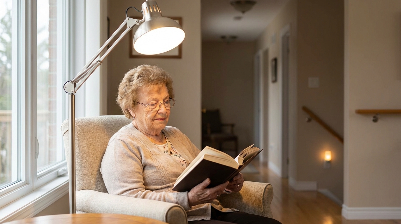 Iluminação para idosos: como a luz certa previne quedas e melhora a visão?