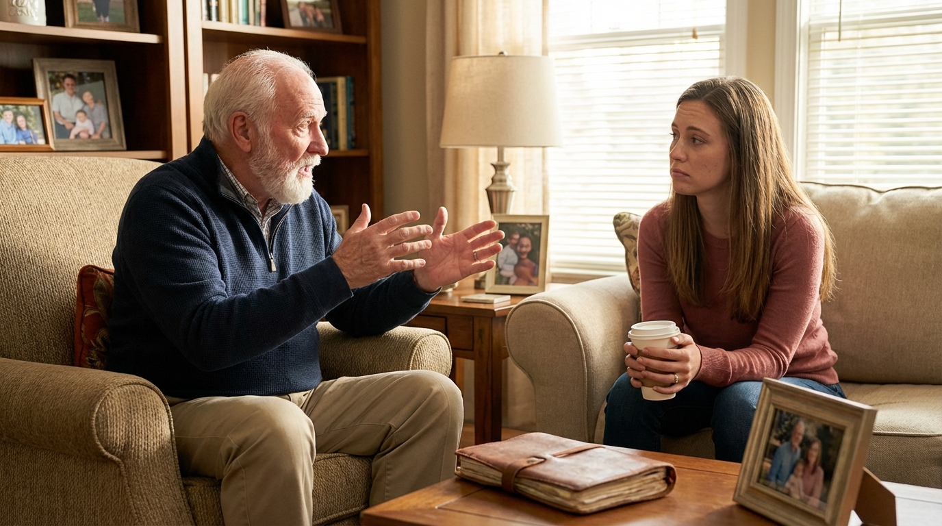 "Meu pai repete a mesma história o dia todo: como lidar?"