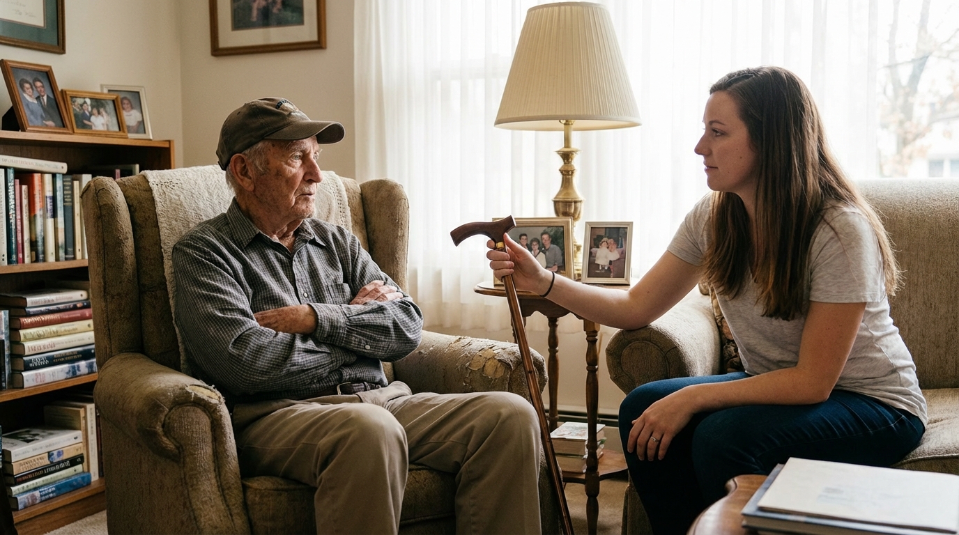 "Pai idoso teimoso: 5 estratégias para ele aceitar ajuda sem brigar"