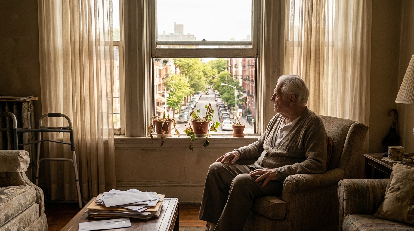 Quando o idoso mora sozinho em apartamento na Mooca: sinais que a família não pode ignorar