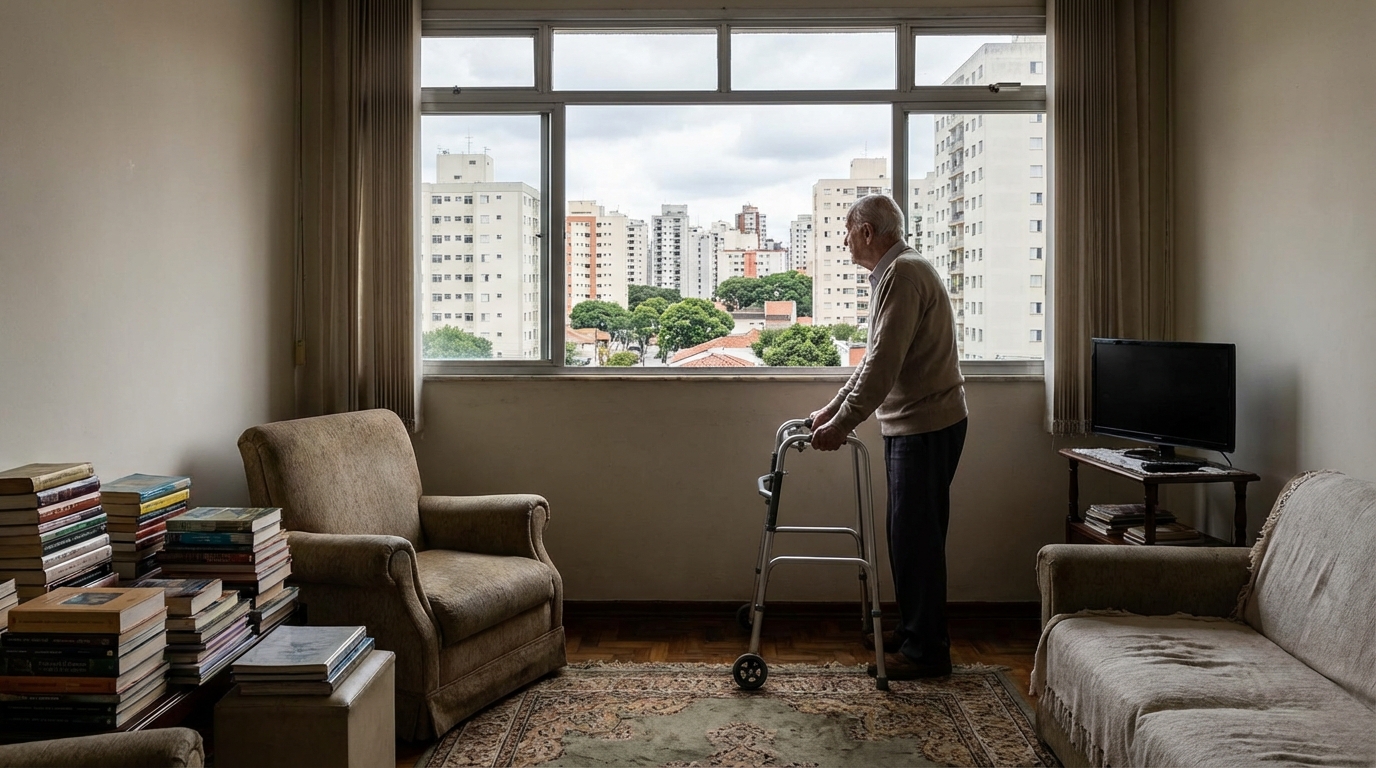 Riscos invisíveis para idosos que vivem sozinhos em apartamentos no Tatuapé