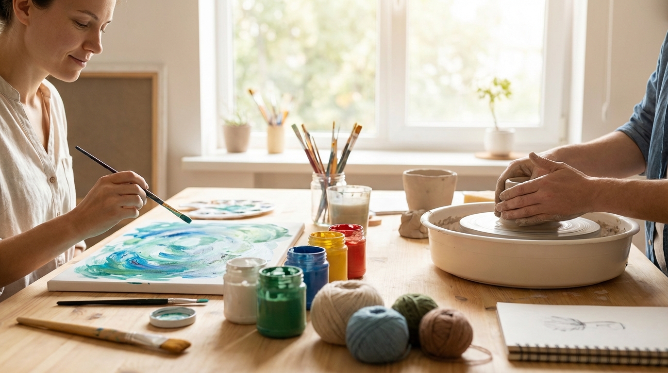 A Arte como Terapia: Como a Pintura e o Artesanato Estimulam a Criatividade e a Cognição