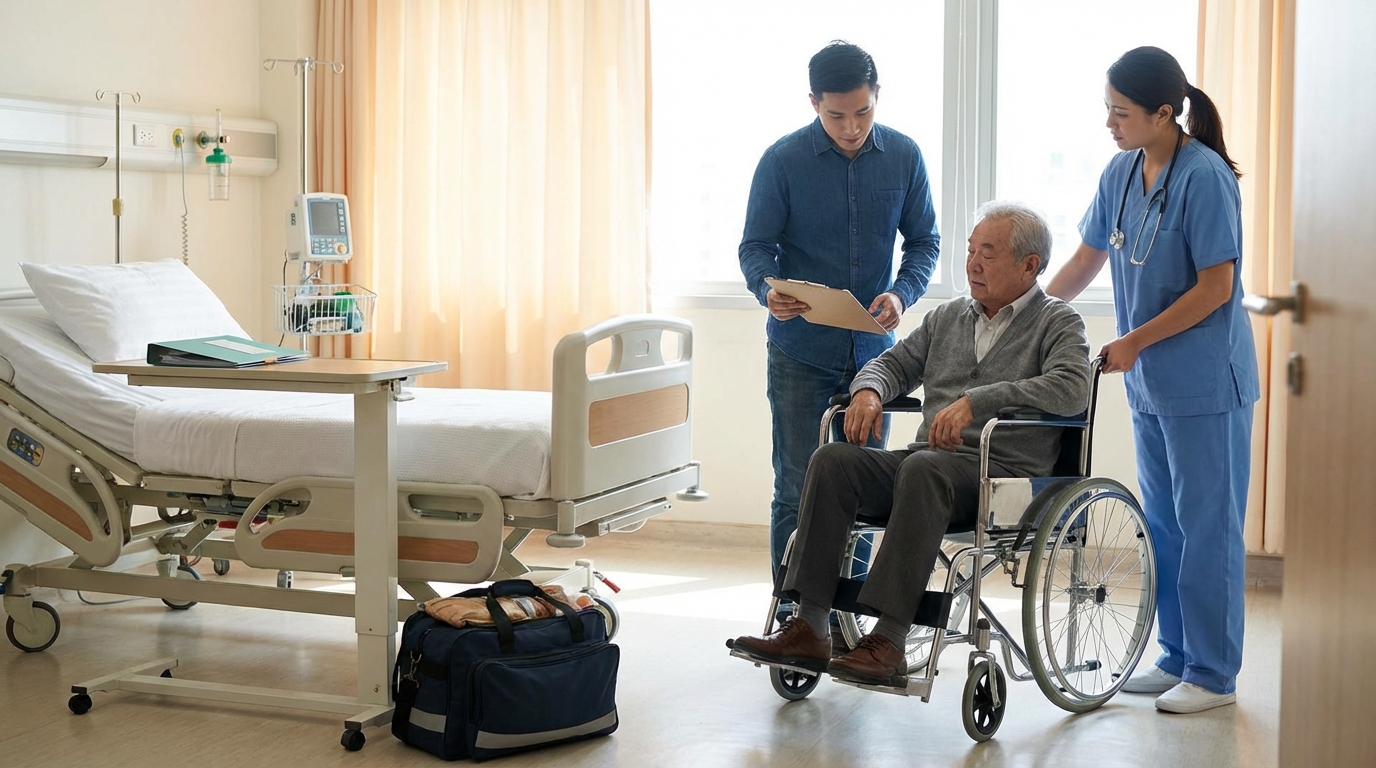 Alta hospitalar de idoso: o que fazer antes de levar para casa