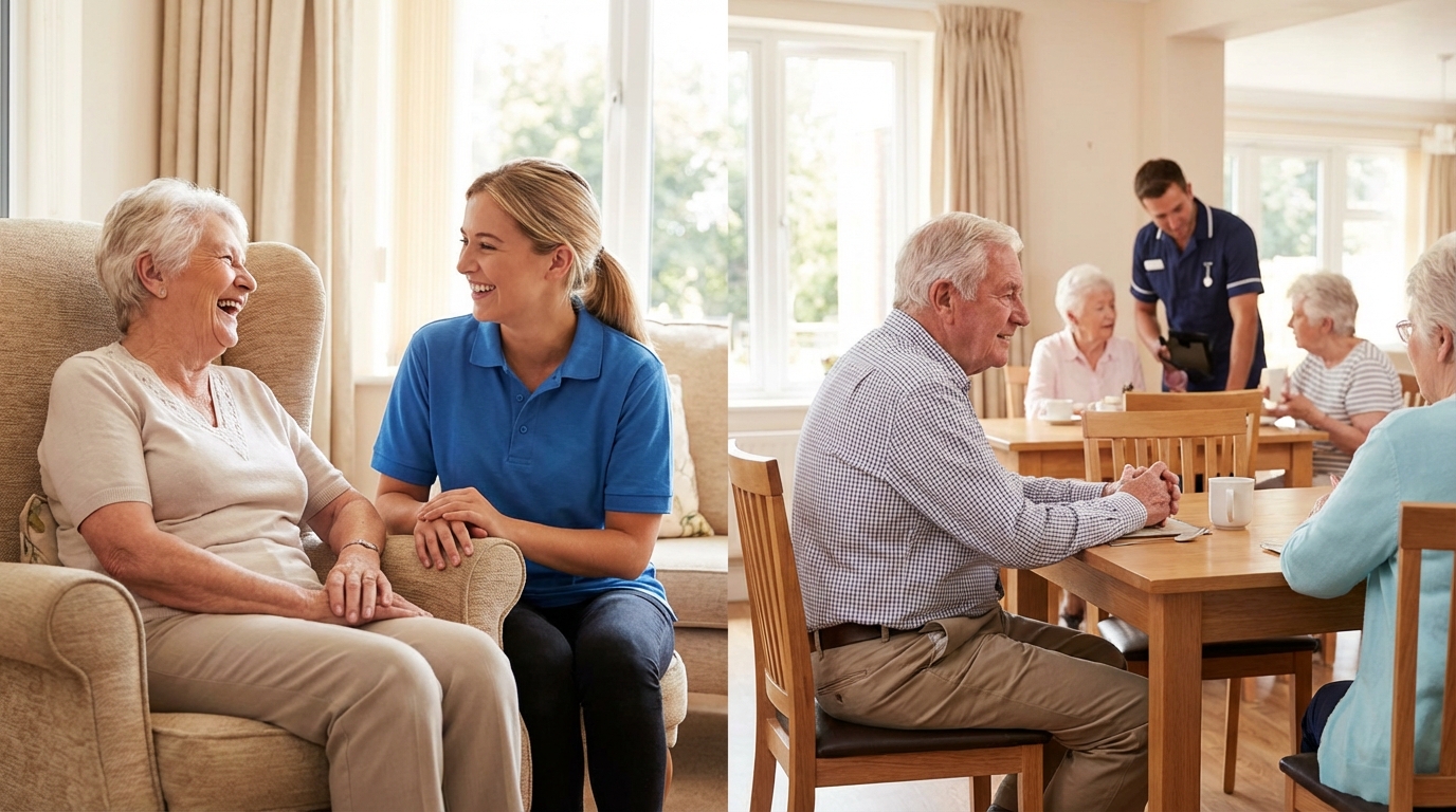 Casa de repouso ou cuidador particular