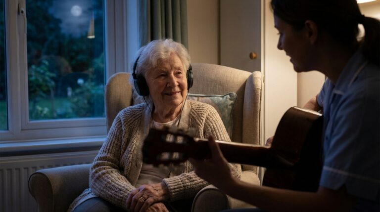 Como a Musicoterapia Auxilia na Redução da Agitação Noturna em Idosos com Alzheimer