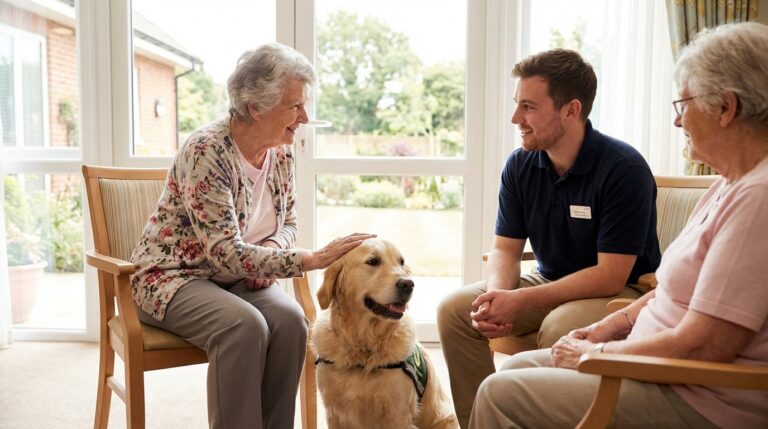 Como a Terapia Assistida por Animais Reduz o Estresse e a Solidão no Residencial Sênior