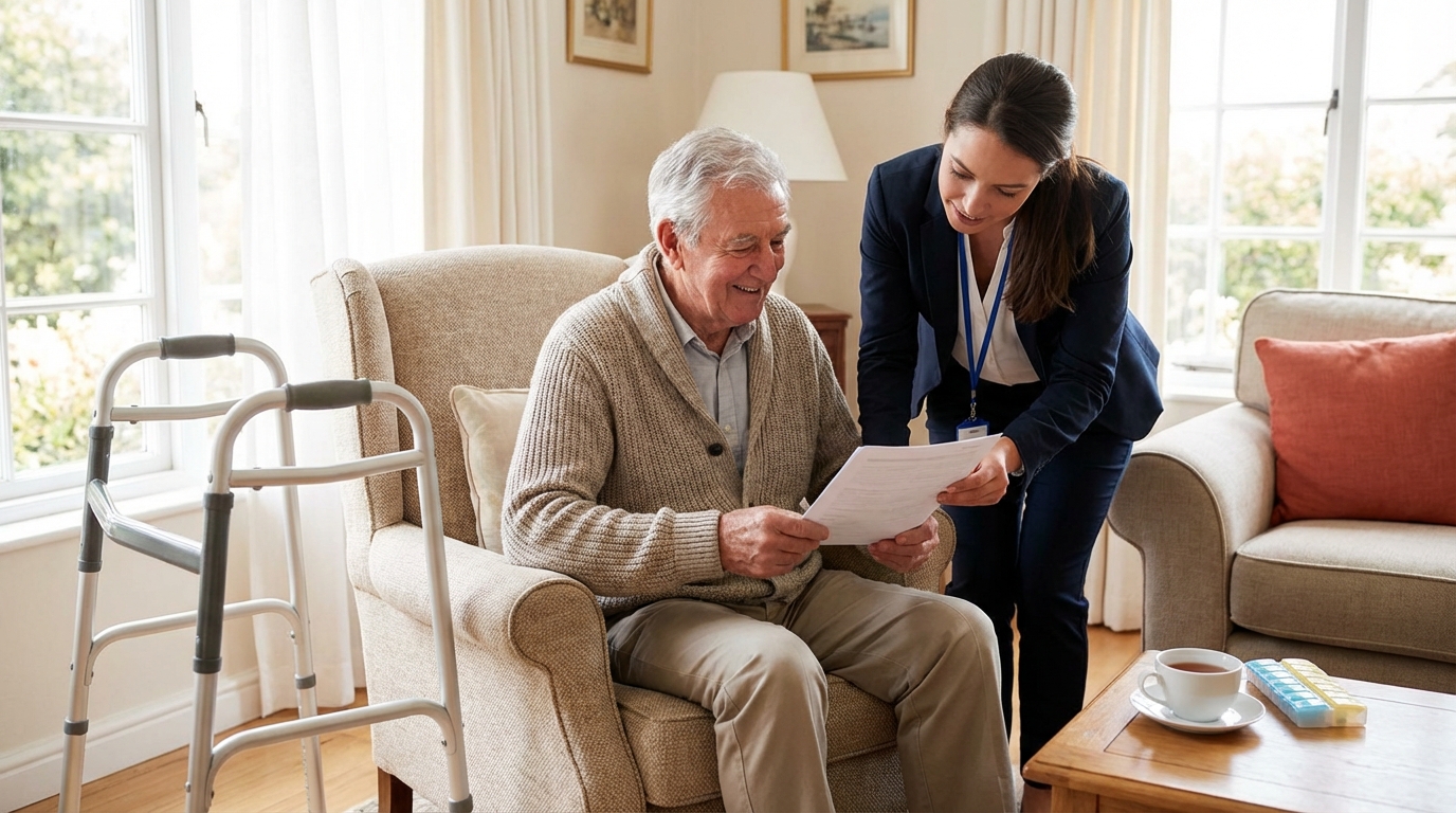 Idoso atendido no Hospital São Cristóvão: cuidados após alta.