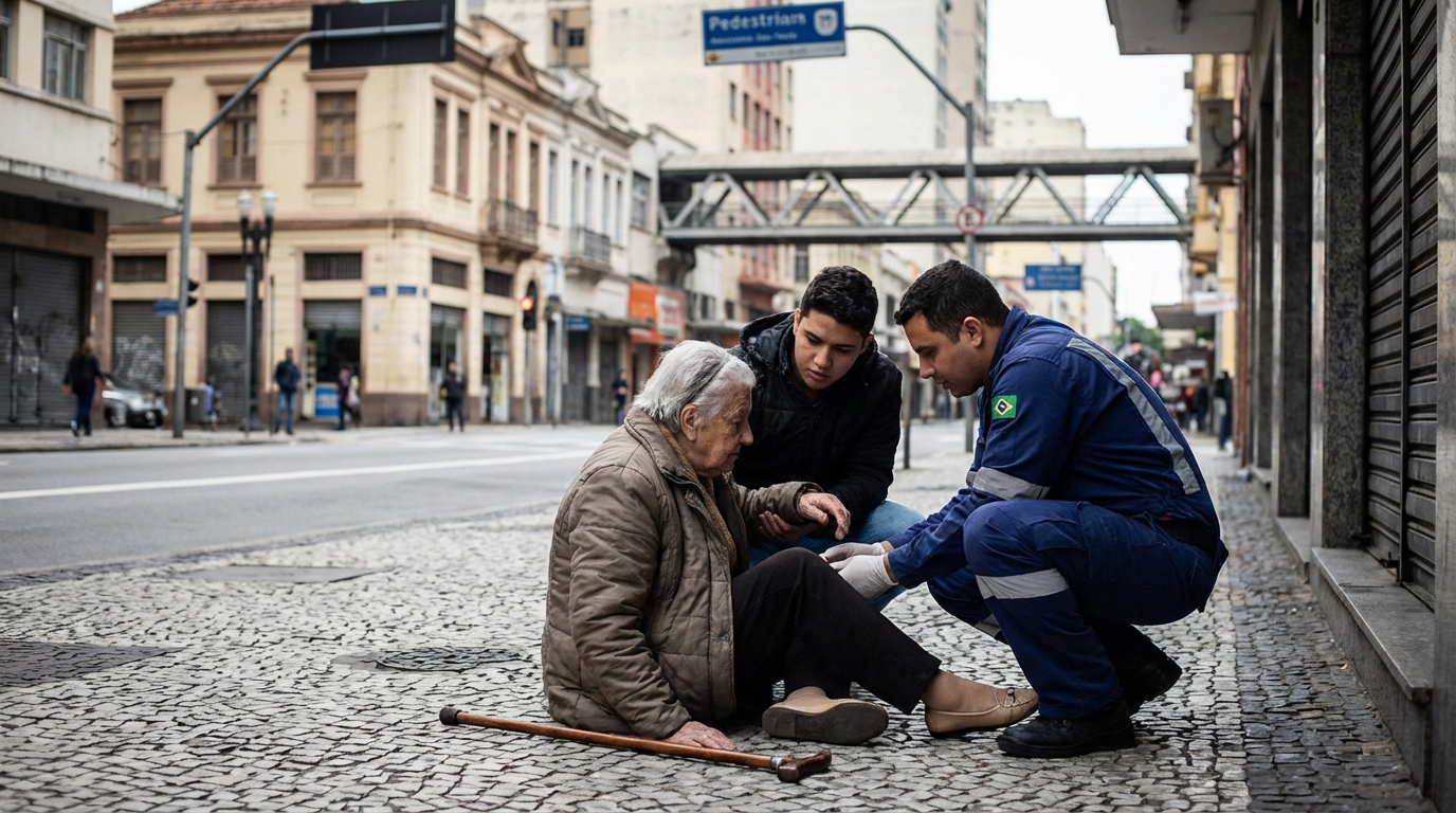 Idoso caiu no Tatuapé: sinais que exigem atenção imediata.