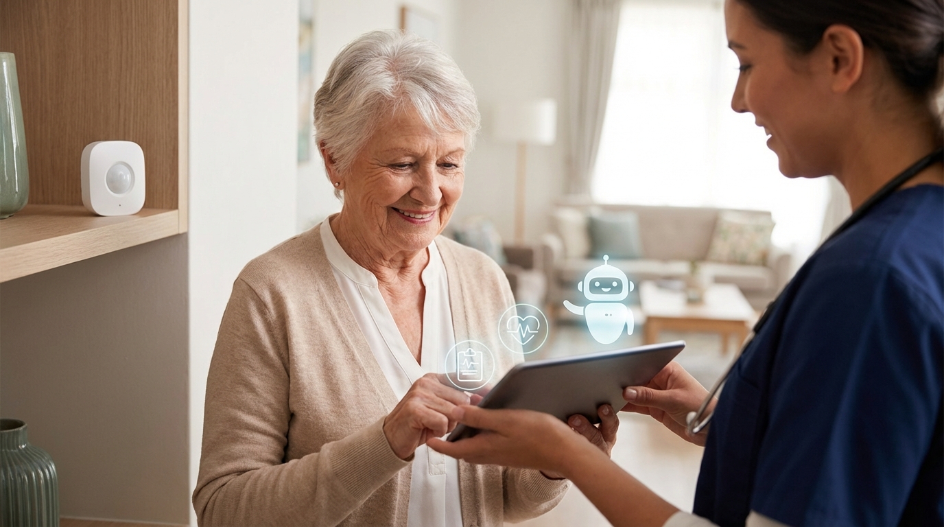 Inteligência Artificial no Cuidado Geriátrico: O Futuro da Segurança e Bem-Estar (Agende uma Demonstração!)