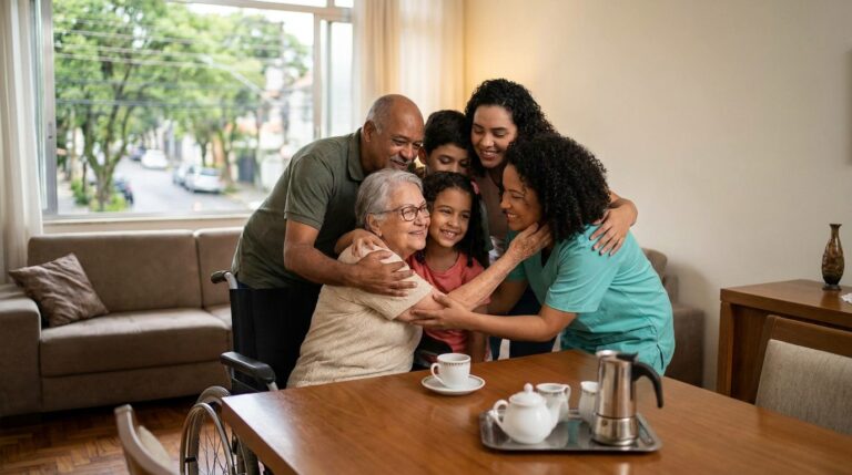 Famílias da Mooca que buscam cuidados para idosos 24h