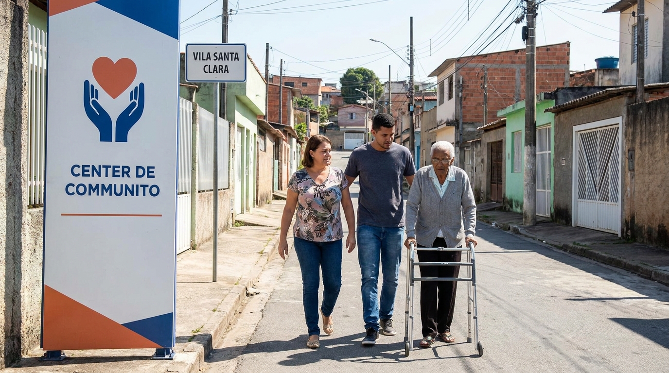 Famílias da Vila Santa Clara que buscam cuidados para idosos