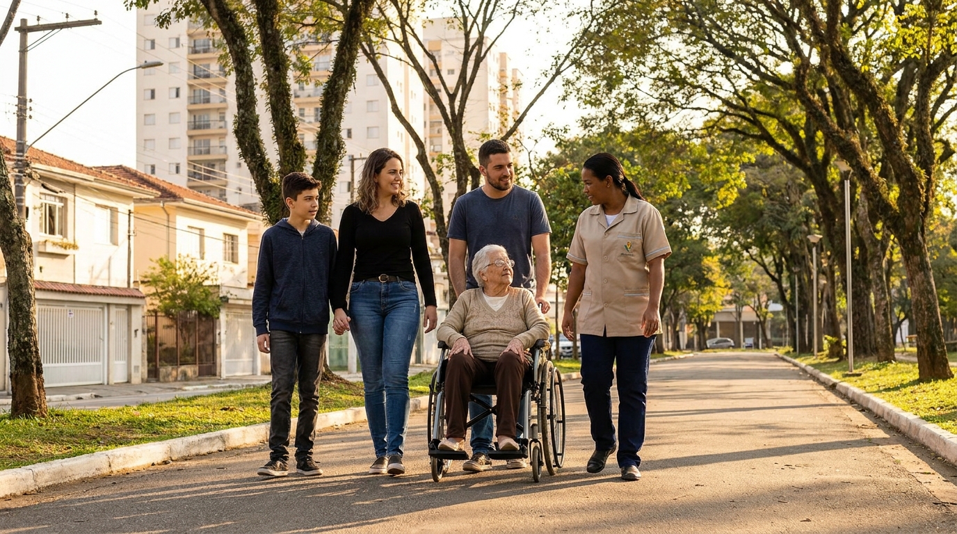 Famílias do Parque da Mooca que buscam cuidados especializados para idosos