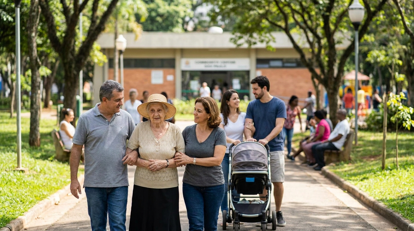 Famílias do Parque da Mooca que buscam cuidados para idosos