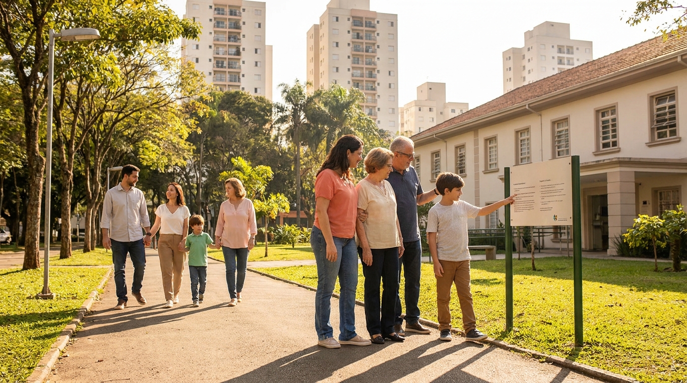Famílias do Parque da Mooca que buscam visitar uma ILPI